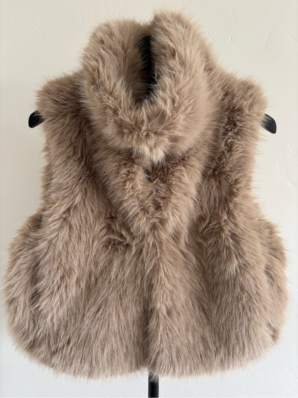 NWT Jason Wu Khaki Faux Fur Vest Size Small MSRP $148